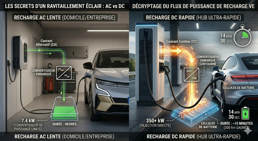 Courant continu et bornes de recharge DC les secrets d'un ravitaillement éclair