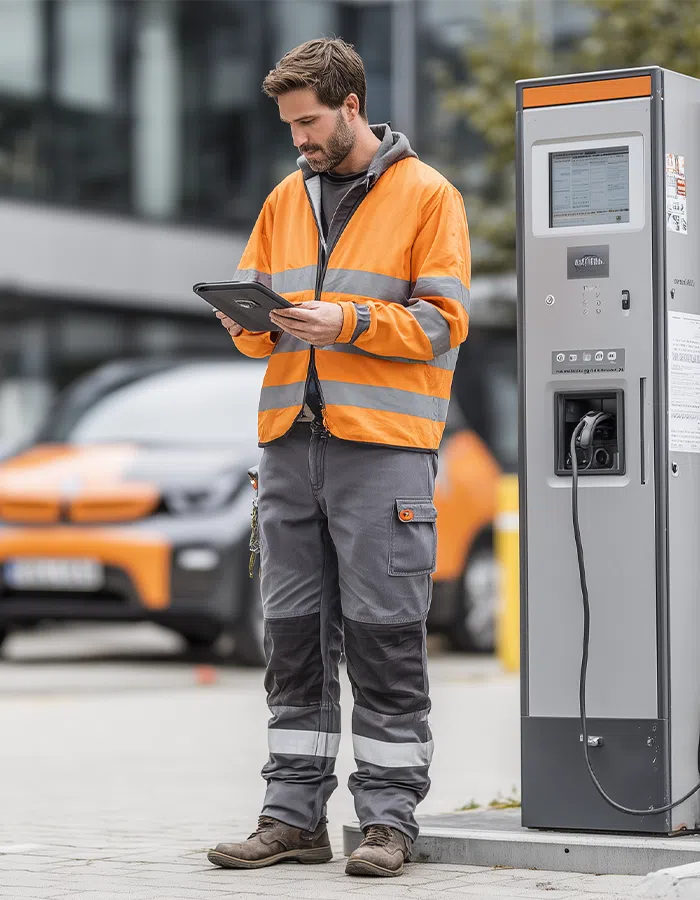 maintenance des bornes de recharge pour véhicules électriques mobile
