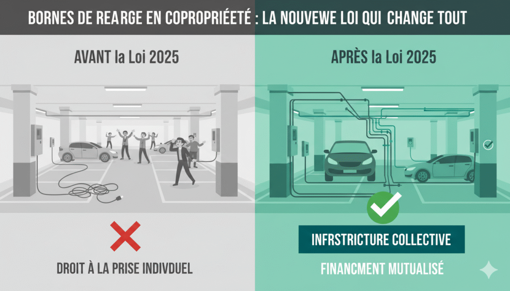 Borne de recharge en copropriété : la Nouvelle loi qui bouleverse tout (et votre budget)