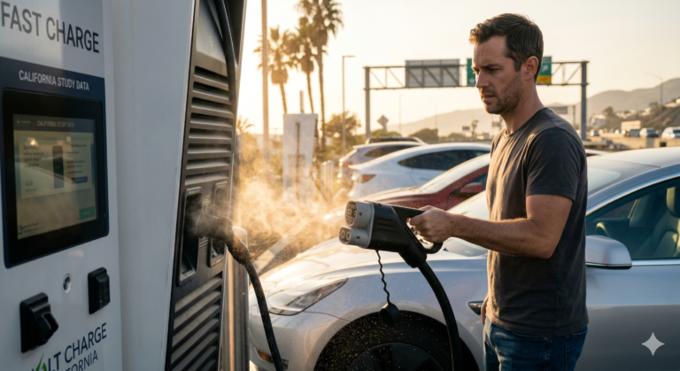 Une étude californienne révèle des particules fines aux bornes rapides